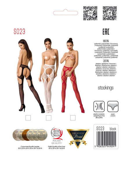 Pančuchové nohavice s023 červené od passion erotic line