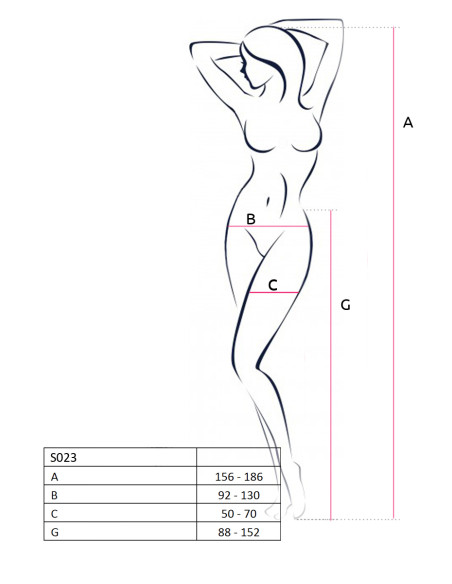 Pančuchové nohavice s023 červené od passion erotic line